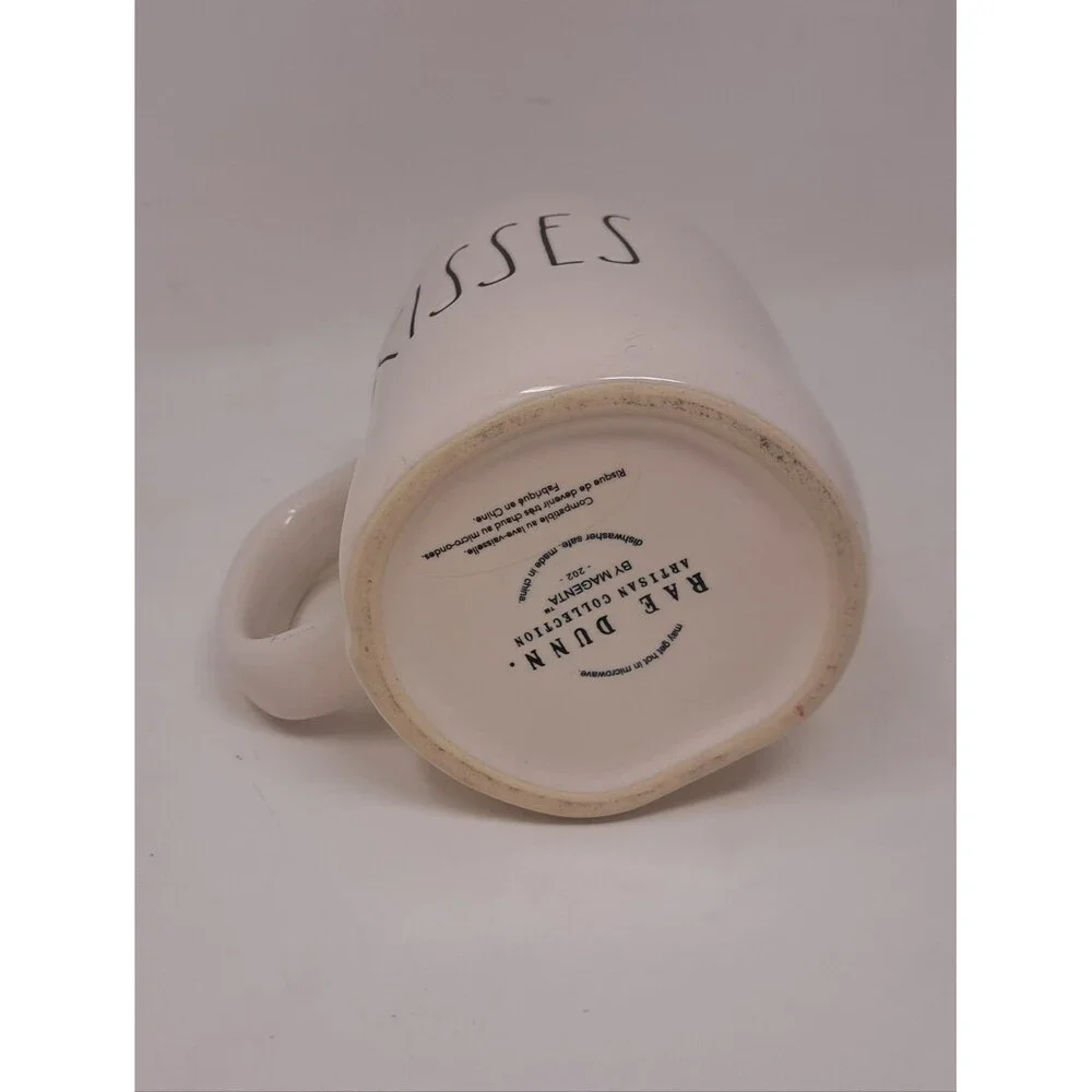 Rae Dunn Mug Artisan Collection Hugs Kissses Coffee Cup Drinkware Gift HQ